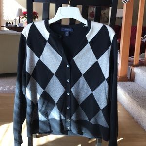 Lands’ End Cashmere Argyle Sweater